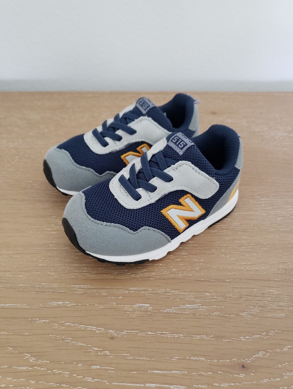 New Balance Kids Navy, Gray and Yellow 515 Sneakers